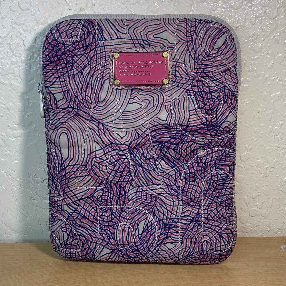 Marc Jacobs Abstract Purple and Pink Tablet Sleeve